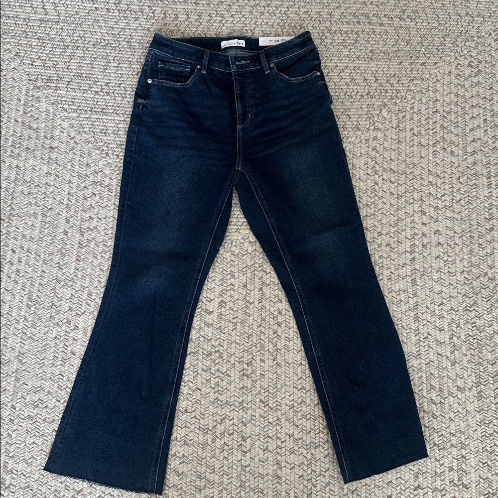 Ann Taylor LOFT Dark Blue Flared Jeans
